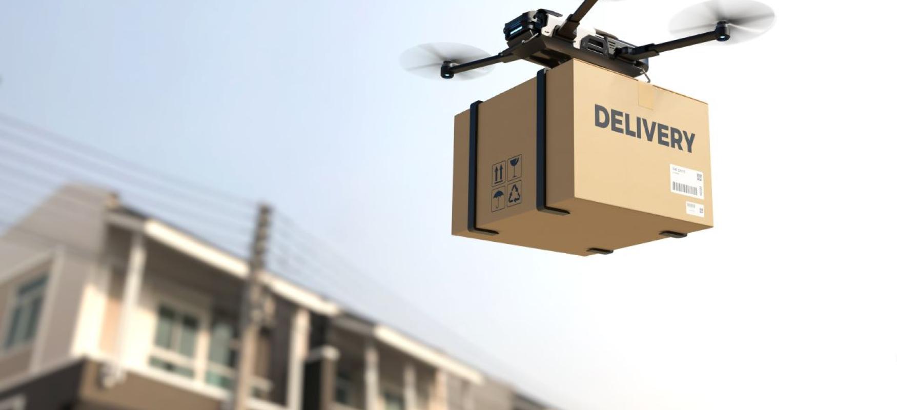 Pakke leveret med drone