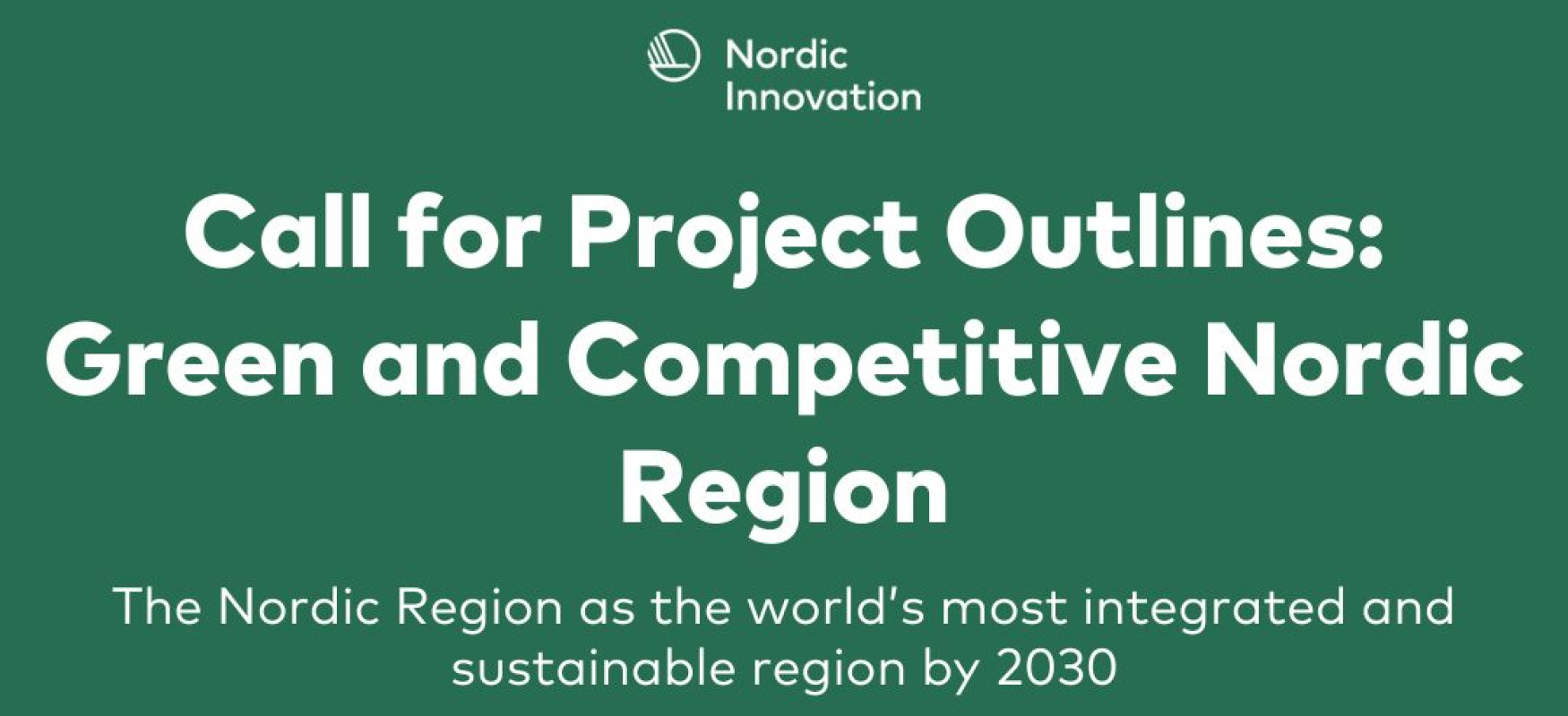 Call for project outlines banner