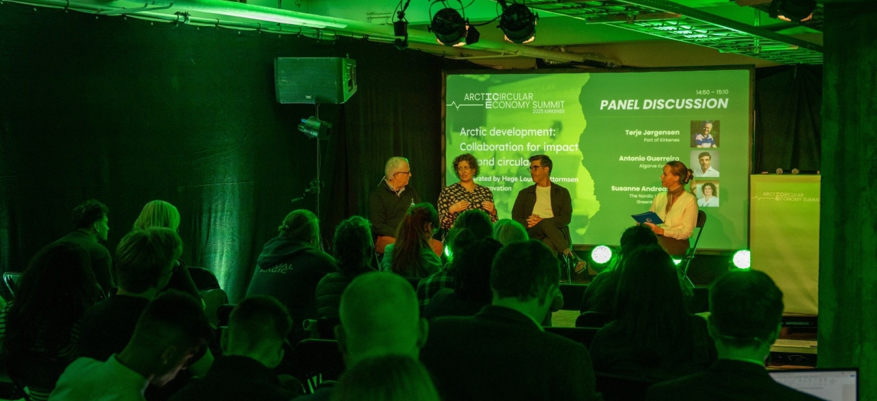 Paneldebat lead by Hege Guttormsen at Arctic Circular Economy summit