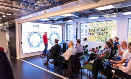 Batch 3 of Nordic Scalers watching a presentation