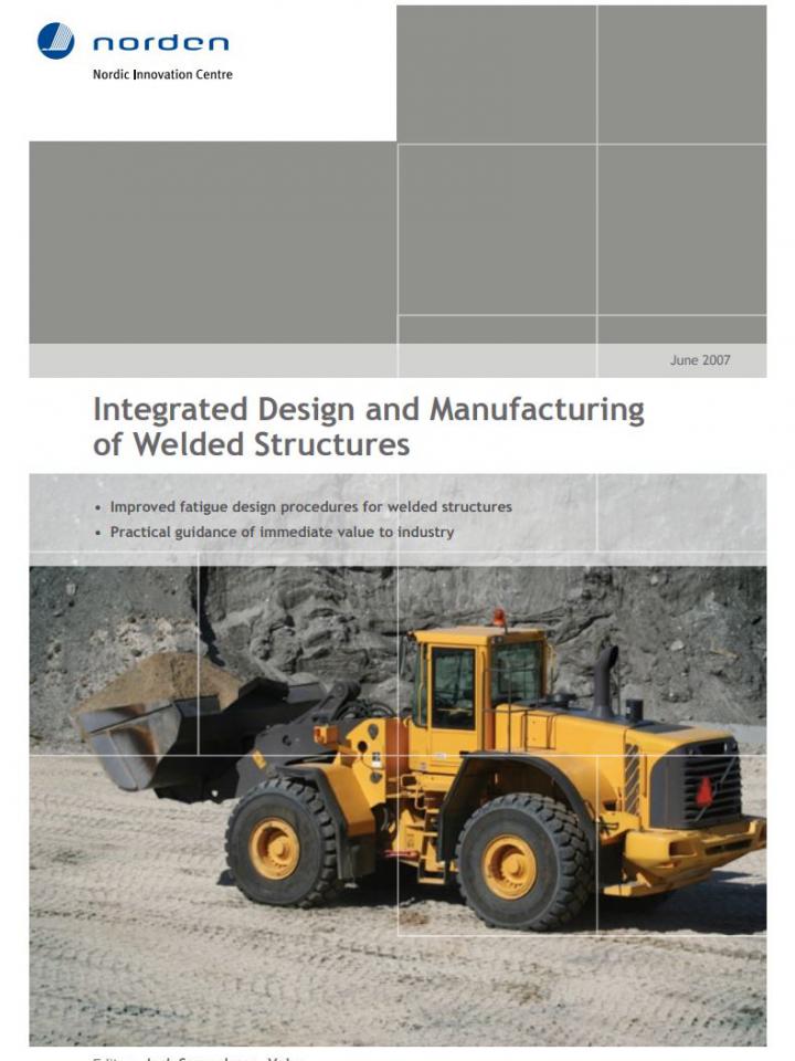 Frontpage of the report: Integrated Design and manufacturing of Welded Structures
