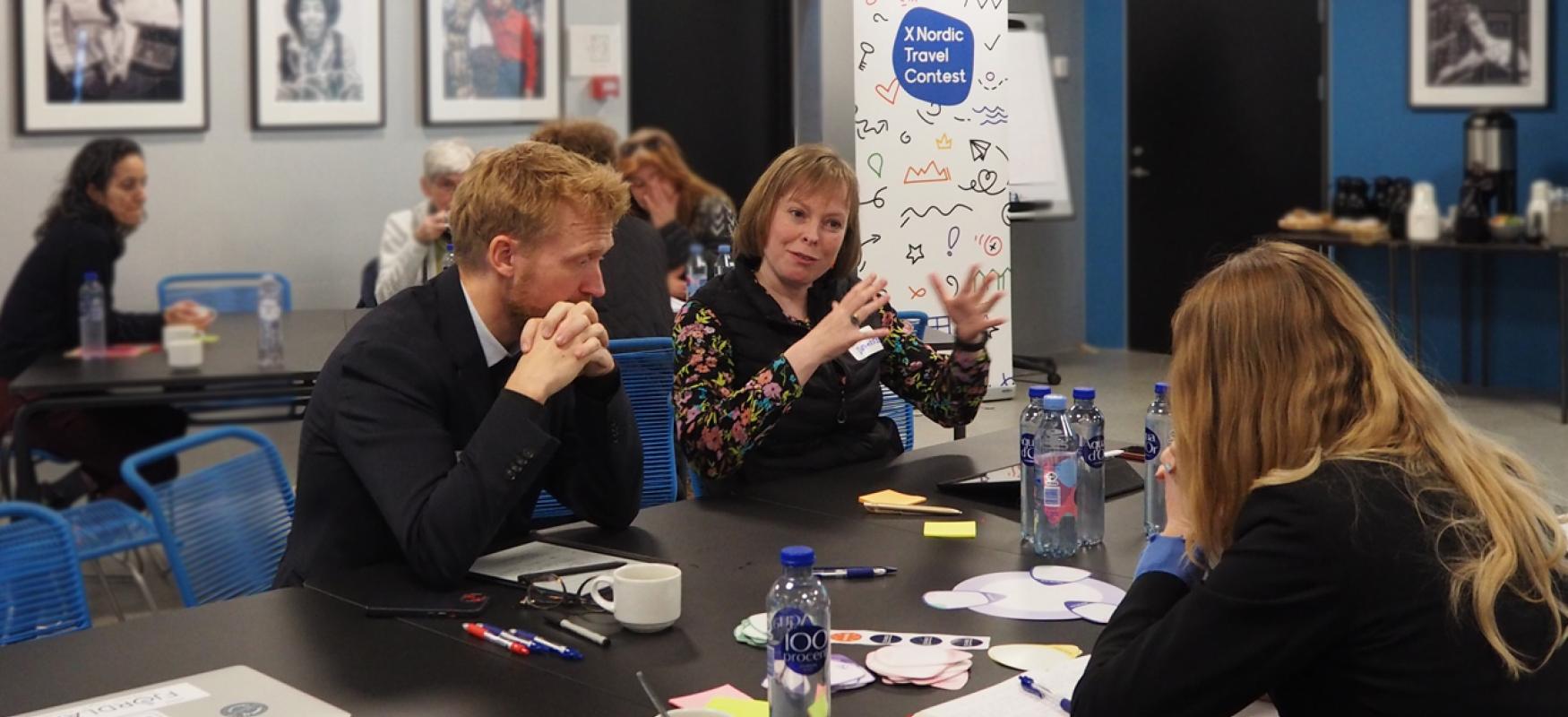 Joy Mogensen talking in a meeting