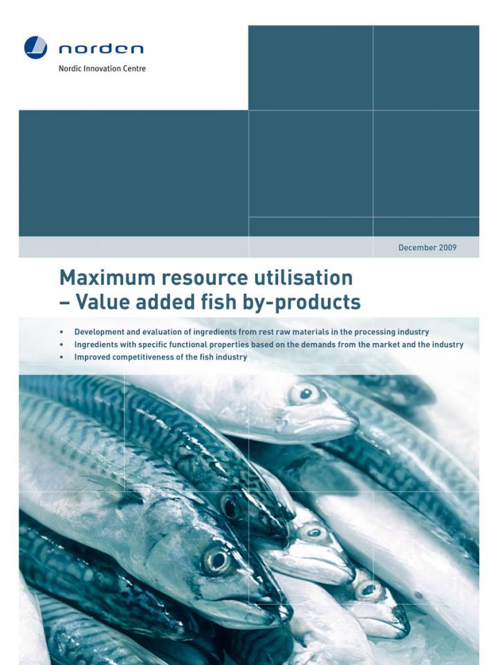 Publication frontpage showing the title and a pile of macerels on ice.