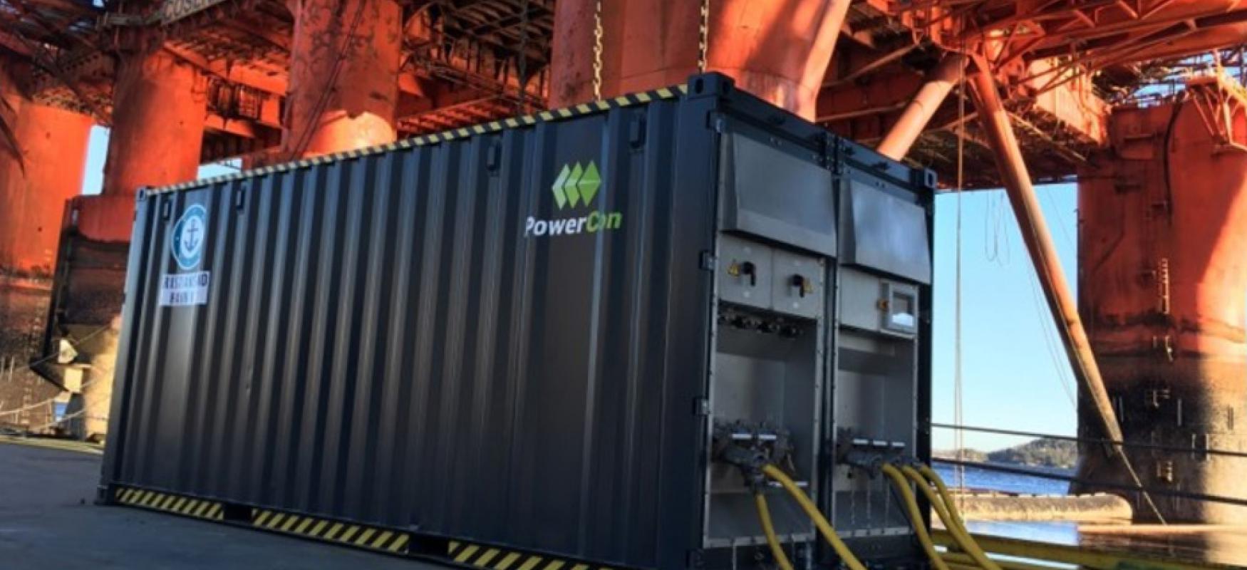 On-shore power supply container from project partners PowerCon.