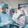 Doctors performing robot-assisted surgery at Danderyd University Hospital.